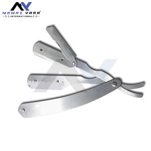 Navaja de Afeitar Profesional de Acero Inoxidable con Bloqueo Giratorio y Hoja Recta, Estuche de Cuero, para Hombres y Mujeres, Afeitado de Bikini - Product Image 5