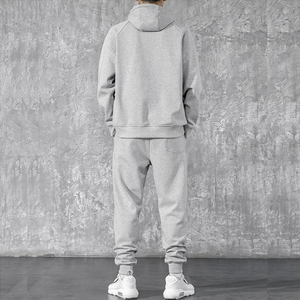 Chándal Deportivo de Invierno para Hombre, Transpirable, de Algodón Sólido, con Capucha y Cordón Ajustable, Ecológico, Ligero, para Gimnasio, Correr y Trotar - Product Image 2