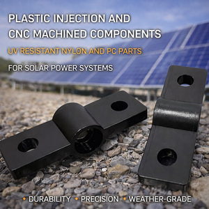 Componentes Moldeados por Inyección de Plástico, Piezas de Nailon y PC Resistentes a los Rayos UV para Sistemas de Energía Solar, Color Personalizado OEM - Product Image 3