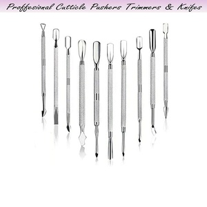 Premium Double Sided Metal <b>Cuticle</b> Pusher Tool Nail Scraper Spoon for Gel Polish Remover Use on Fingers - Product Image 6