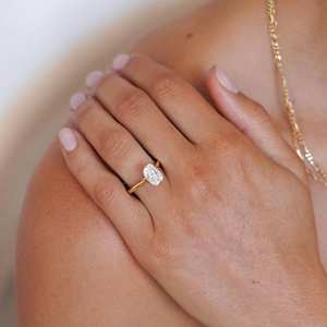 2 CT Elongated Cushion Cut Lab Grown Diamond <b>Solitaire</b> <b>Ring</b>-IGI Certified 18K Gold Plated Trendy Anniversary Jewelry - Product Image 4