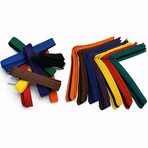 เข็มขัดฝึกซ้อมยูโดคาราเต้ทุกสีราคาถูก เข็มขัดคาราเต้ใหม่ ชุดศิลปะการต่อสู้ เข็มขัดคาราเต้ - Product Image 1