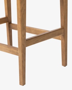 Tabouret de bar Ayana en bois massif de haute qualité avec finition naturelle et coussin pour usage intérieur - Product Image 6