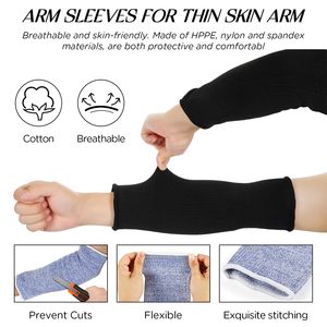 Manchons de bras unisexes anti-UV, légers, respirants, de haute qualité, en spandex et polyester, pour adultes, cyclisme, noir, gris, bleu, jaune - Product Image 5