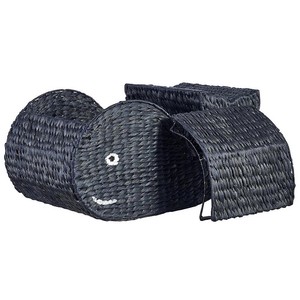 Cesta de Almacenamiento Tejida Premium Azul Marino con Tapa, Ideal para Hogar, Hotel, Resort, Habitación Infantil, Guardería, Decoración de Mesa - Product Image 3