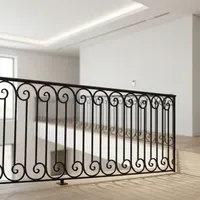 Rampe d'escalier traditionnelle en fonte, murale, résistante à la rouille, pour escaliers intérieurs