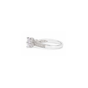 Classic Round Brilliant Cut CZ Engagement Ring 925 <b>Silver</b> Pave Setting Prong Style Women's Fine Jewelry - Product Image 5