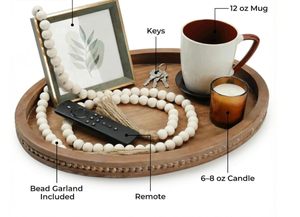Royal Design & Look <b>Wooden</b> Serving Tray Oval Shaped <b>Table</b> <b>Top</b> Decor Food Tray for Hotels and Restaurant Serving Use at Low Price - Product Image 4