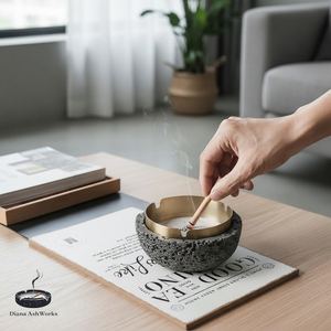 ที่เขี่ยบุหรี่โลหะดีไซน์เนอร์พร้อมพื้นผิวทนความร้อน - Product Image 4
