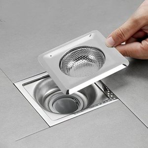 Panier de vidange carré en acier inoxydable pour évier de cuisine, robuste, durable et résistant à la déformation - Product Image 1