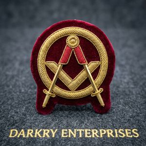 Insignia Masónica Hecha a Mano con Alambre de Lingotes de Oro, Compases Cuadrados, Tres Ases, Emblema Personalizado de Logia, Parche Bordado para Blazer - Product Image 2