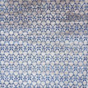 Tapis en laine biologique noué à la main sur mesure, à poils ras, 10'x14', avec motif répété distinctif - Product Image 4