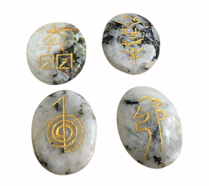 Gemstone Scolosite Engraved Reiki Worry Stone Oval <b>Set</b> Waterproof Feng Shui for Healing Wholesale Buy Online Amayra <b>Crystals</b> - Product Image 2