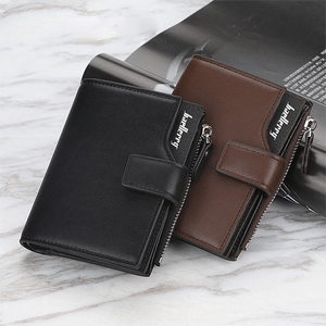 Portefeuille Homme Tendance et Élégant en Cuir Synthétique, Porte-Cartes Slim Pliant, Organisateur de Billets Durable, Moderne, Imperméable et Personnalisable - Product Image 1