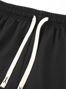 Ensemble de sweat-shirt sans manches à capuche noir pour homme, couleur unie, en molleton français, décontracté, tricoté, pour l'été, respirant - Product Image 5