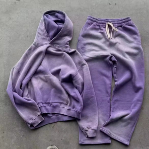 Ensemble de sweats à capuche oversize unisexe en coton vierge personnalisé pour hommes, survêtement et sweats à capuche pour hommes - Product Image 6