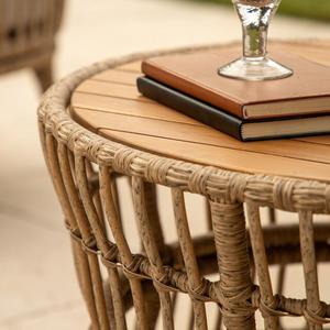 Conjunto de Muebles de Jardín Modernos de Ratán para Patio, Sillas Acolchadas, Mesa Redonda, Asientos para el Borde de la Piscina - Product Image 5