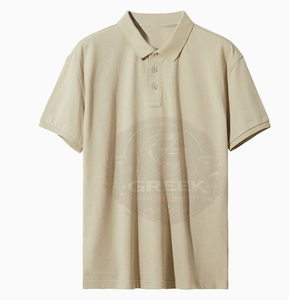 Polo homme élégant et ajusté en tissu mélange de coton doux, avec patte de boutonnage, col côtelé et design moderne - Product Image 2