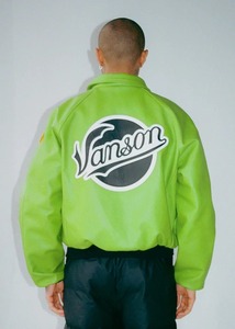 เสื้อแจ็คเก็ตหนัง FLY GEENIUS X VANSON รุ่น Bomber - สไตล์สตรีทแวร์แบบเรียบง่าย กันลมและให้ความอบอุ่น เป็นมิตรต่อสิ่งแวดล้อม - Product Image 1