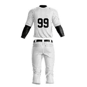 ชุดเบสบอลแบบกำหนดเองประสิทธิภาพสูงสำหรับผู้ชาย ผลิตจากผ้าแห้งเร็ว พร้อมชื่อ เบอร์ และโลโก้ทีม - Product Image 2