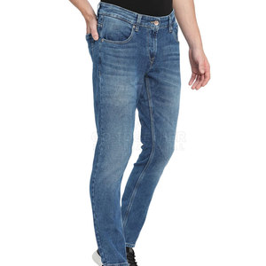 Pantalones de mezclilla de ajuste cómodo, tela suave, duraderos, para uso diario y estilo informal al aire libre, pantalones para hombre - Product Image 3