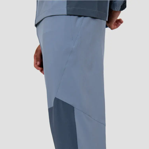 Survêtement bleu pour homme, manches longues, capuche zippée, coupe classique, blocs de couleur, poches latérales, polyester et nylon, pour l'automne, l'hiver et le printemps - Product Image 6