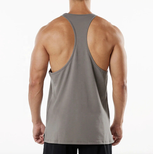 Camiseta sin Mangas para Hombre, Color Beige, Cuello Redondo, Tejido de Punto, Color Sólido, Transpirable, Estilo Casual - Product Image 4