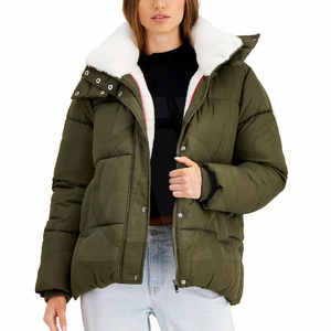 Winter Women's Casual Hat Detachable Hooded Custom Long Puffer Puffer Jacket for Women - Product Image 2