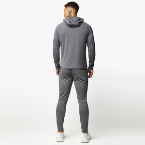 2026 Hot Selling Custom Unisex Winter Fleece Sweat <b>Suits</b> Zips Jogging <b>Suit</b> Track <b>Suit</b> Custom Logo <b>Jacket</b> 2 Piece Sets Grey - Product Image 2