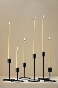Modern <b>Black</b> <b>Metal</b> <b>Candle</b> <b>Holder</b>, Tall Floor Candlestick <b>Holders</b> for Home Decor & Events - Product Image 5