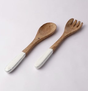Natural Wood Grain Luxury Durable Big Round Wooden <b>Spoon</b> for Comfortable Cooking Stirring & Serving Wedding Gifts & Parties - Product Image 4