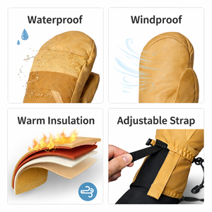 Guantes de Esquí Térmicos Aislantes 3M, Impermeables, Resistentes al Viento, Compatibles con Pantallas Táctiles, Transpirables, para Hombres y Mujeres, para Snowboard y Motos de Nieve - Product Image 4