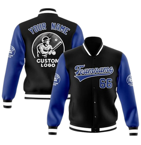 Custom Canvas Casual <b>Winter</b> Baseball Letterman Varsity Bomber <b>Jacket</b> Stand Personalized Name/Number Team Logo Men/Women/Youth - Product Image 3