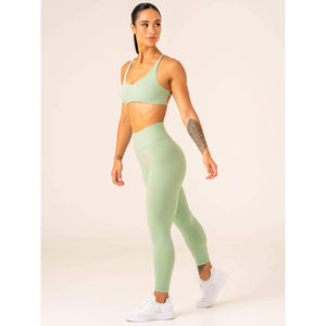 Conjunto Deportivo de Dos Piezas para Mujer, Leggings de Cintura Alta y Bra, Diseño Premium Personalizado con Estampado de Pistachos, Nuevo Conjunto Transpirable para Yoga y Ejercicio - Product Image 2