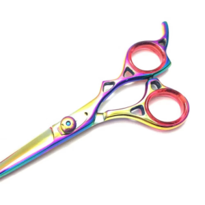 กรรไกรตัดผมคุณภาพสูง หลายสี สแตนเลส ปลายแหลมคม สำหรับร้านเสริมสวย - Product Image 1
