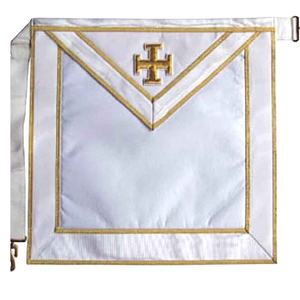 Masonic Regalia <b>Leather</b> <b>Apron</b> with 3D Square Pattern Magnetic Decoration Embroidered Logo Sew-On Safety Pin Wholesale Badges - Product Image 1
