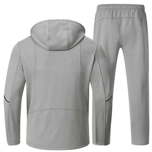 Ensemble de survêtement unisexe pour homme, respirant, en molleton, 2 pièces, polyester/coton, grande taille, logo personnalisé, jogging - Product Image 3