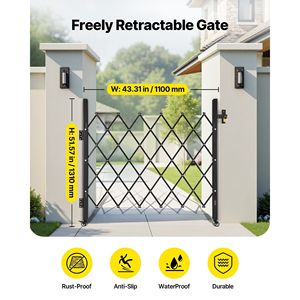 ประตูเหล็กพับได้แบบเดี่ยว พร้อมล็อค ประตูแบบกรรไกร หมุนได้ 360 องศา พร้อมล้อเลื่อนสำหรับใช้งานกลางแจ้ง - Product Image 2