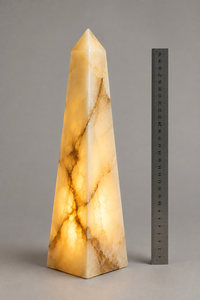 Alabaster Pyramid Wall Lamp Natural Onyx Stone <b>Sconce</b> Eco-Friendly Carved Modern Decorative <b>Light</b> for Hotel Corridor Living Room - Product Image 5