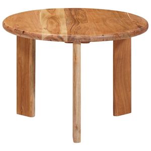Tables basses gigognes en bois d'acacia massif marron, 2 pièces - Product Image 4