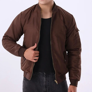 2025 New Men's Bomber <b>Jacket</b> Spring Autumn Casual Korean Version Stand Collar Front Waterproof Windproof <b>Pilot</b> Zipper <b>Jacket</b> - Product Image 6
