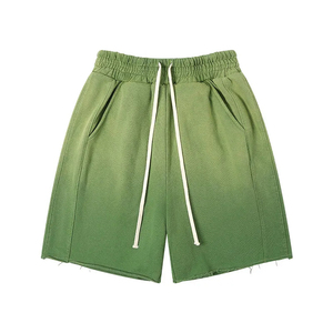 Shorts pour hommes de style actuel, en toile 100% coton, effet délavé, haute qualité, sur mesure, vêtements décontractés - Product Image 1