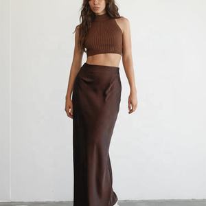 Camiseta básica sin mangas con cuello alto y detalles acanalados para bebé, camiseta sin mangas recortada para mujer, camisetas sin mangas transpirables de Pakistán para mujer - Product Image 2