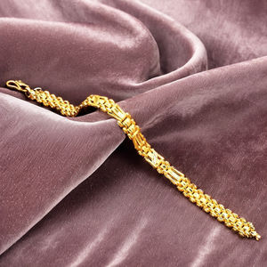 สร้อยข้อมือผู้ชายแบบกล่องชุบทองไมโคร 14K18K24K พร้อมตัวล็อคแบบ S-Hook เครื่องประดับแฟชั่นสุดหรู ขายส่ง - Product Image 5