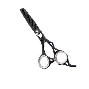 Ensemble de ciseaux professionnels pour la coupe des cheveux avec peigne, lame en acier inoxydable 440C, lame tranchante, manche long, pour droitiers, usage en salon - Product Image 4
