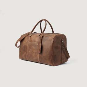 Sac de voyage en cuir pour homme, sac de sport d'extérieur avec grande capacité de rangement et design en cuir durable - Product Image 4