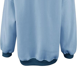 <b>Ladies</b> Cotton Blend <b>Sweatshirt</b> Relaxed <b>Long</b> Sleeve Crew Neck Warm Casual Fashion Clothing OEM ODM Private Label Manufacturing - Product Image 2