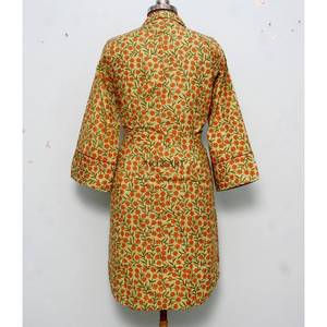 Robe longue artisanale en coton indien à imprimé floral pour femmes et filles, chemise de nuit maxi douce et confortable, idéale pour mariée, vente en gros - Product Image 6