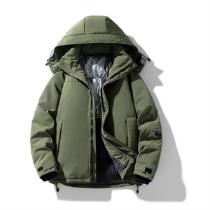 Veste d'hiver à capuche pour enfants, vêtements d'extérieur décontractés chauds et isolés pour enfants, vêtements d'extérieur - Product Image 5