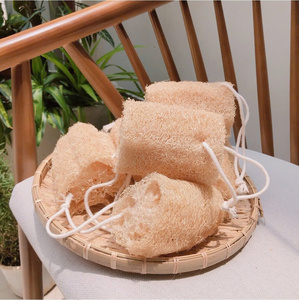 Natural Dried Loofah Bath Sponge Long Shape With Rope For <b>Body</b> <b>Scrubbing</b> Adults Use Plain Style - Product Image 4
